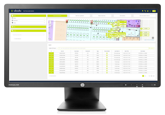 modulo di ricerca asset Ubudu RTLS