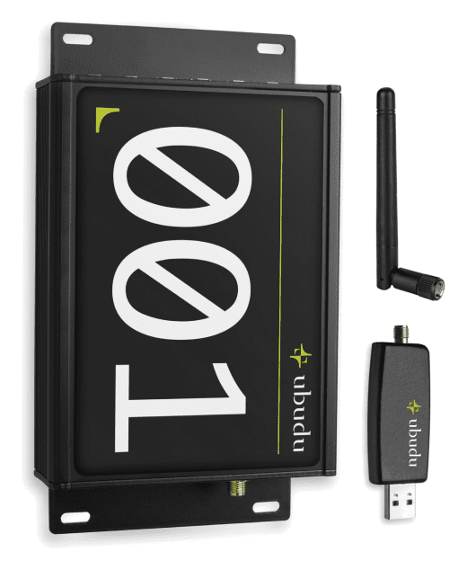 Pasarela de red Ubudu con antena y dongle USB BLE