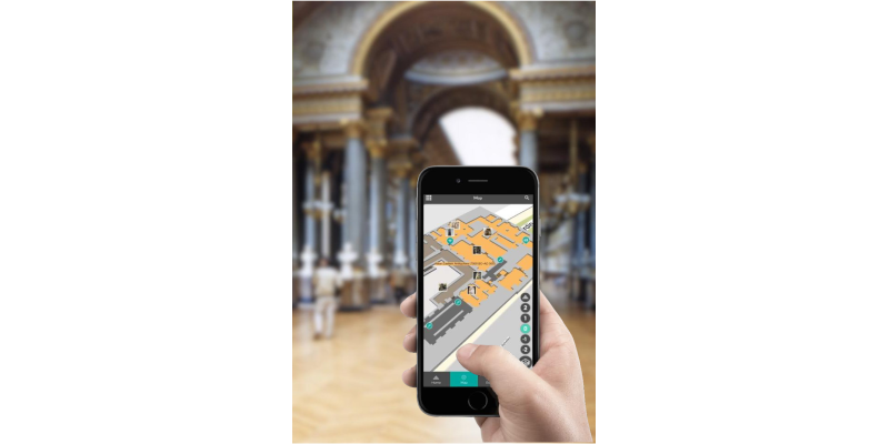 aplicação de wayfinding no museu do Louvre, em Paris