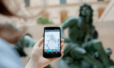 wayfinding da Ubudu no museu do Louvre